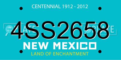 4SS2658 New Mexico License Plate