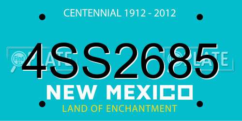 4SS2685 New Mexico License Plate