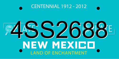 4SS2688 New Mexico License Plate