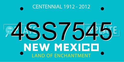 4SS7545 New Mexico License Plate