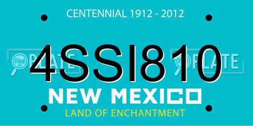 4SSI810 New Mexico License Plate