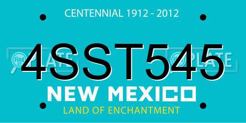 4SST545 New Mexico License Plate