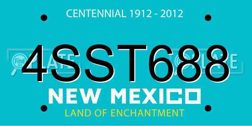 4SST688 New Mexico License Plate