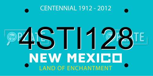 4STI128 New Mexico License Plate