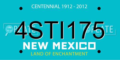 4STI175 New Mexico License Plate