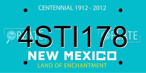 4STI178 New Mexico License Plate