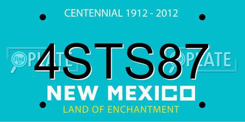 4STS87 New Mexico License Plate