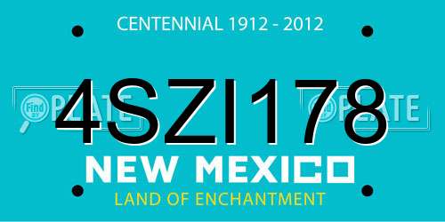 4SZI178 New Mexico License Plate