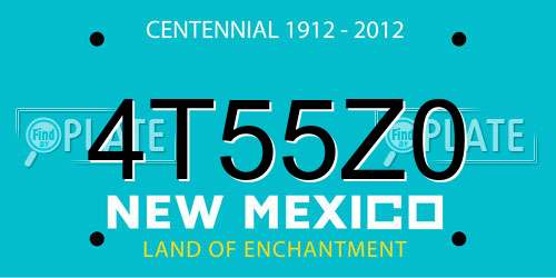 4T55Z0 New Mexico License Plate