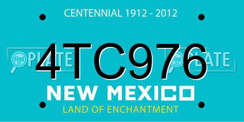 4TC976 New Mexico License Plate