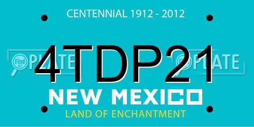 4TDP21 New Mexico License Plate