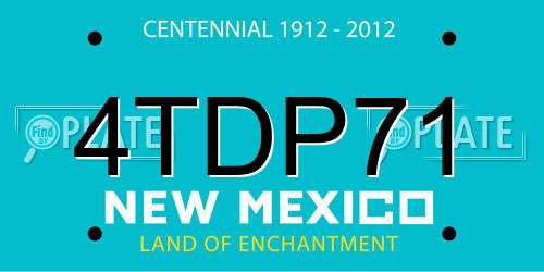4TDP71 New Mexico License Plate
