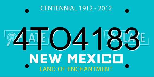 4TO4183 New Mexico License Plate