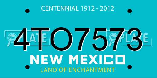 4TO7573 New Mexico License Plate