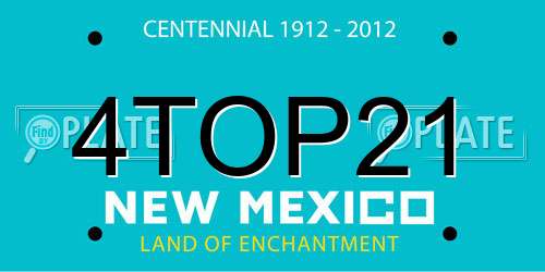 4TOP21 New Mexico License Plate