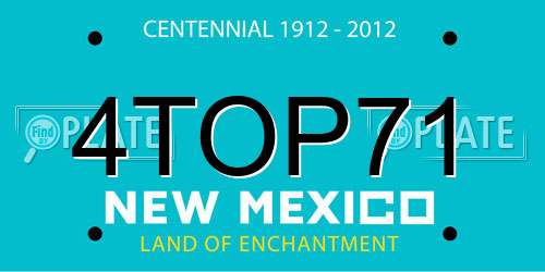 4TOP71 New Mexico License Plate