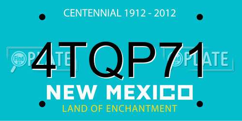 4TQP71 New Mexico License Plate