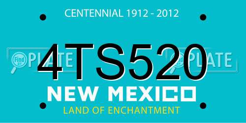 4TS520 New Mexico License Plate