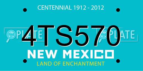 4TS570 New Mexico License Plate