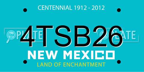 4TSB26 New Mexico License Plate