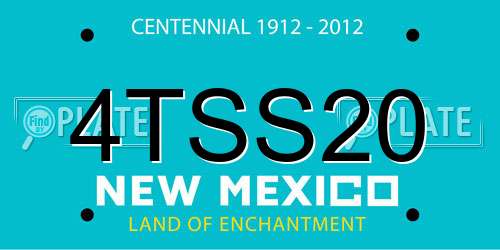 4TSS20 New Mexico License Plate