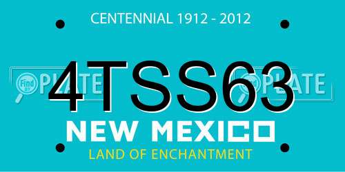 4TSS63 New Mexico License Plate