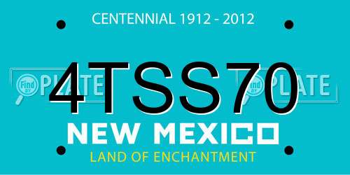 4TSS70 New Mexico License Plate