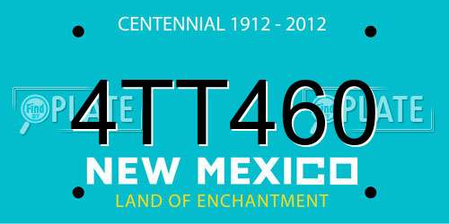 4TT460 New Mexico License Plate