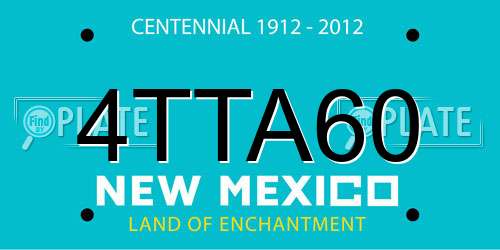 4TTA60 New Mexico License Plate