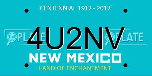 4U2NV New Mexico License Plate