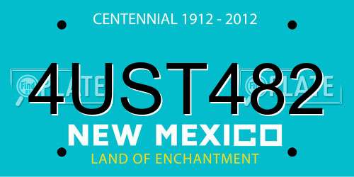 4UST482 New Mexico License Plate