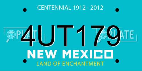 4UT179 New Mexico License Plate