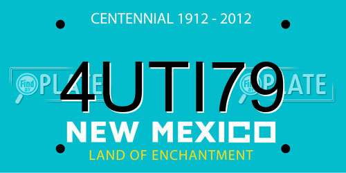 4UTI79 New Mexico License Plate