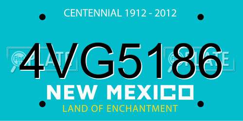 4VG5186 New Mexico License Plate