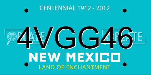 4VGG46 New Mexico License Plate
