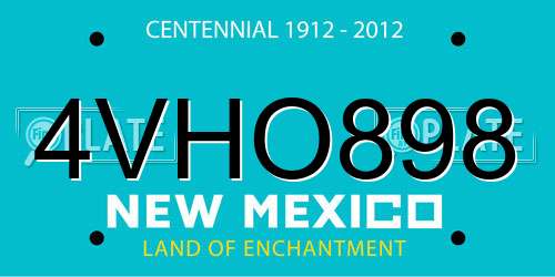 4VHO898 New Mexico License Plate