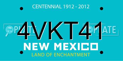 4VKT41 New Mexico License Plate