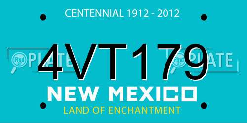 4VT179 New Mexico License Plate