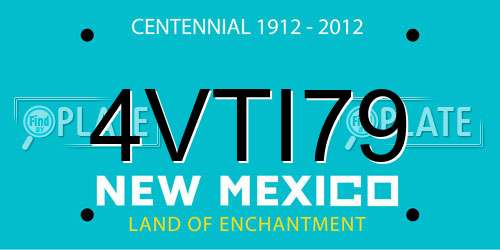 4VTI79 New Mexico License Plate