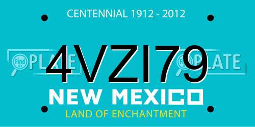 4VZI79 New Mexico License Plate