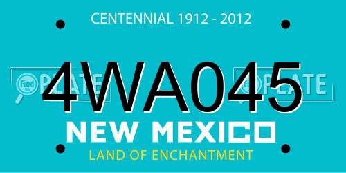4WA045 New Mexico License Plate
