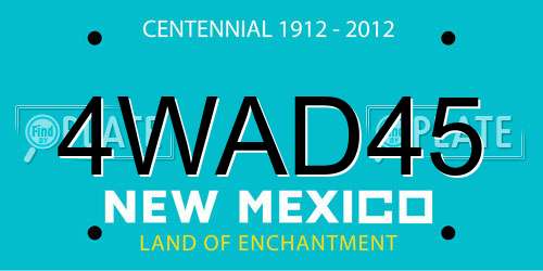 4WAD45 New Mexico License Plate