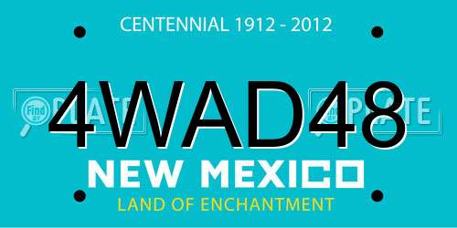 4WAD48 New Mexico License Plate
