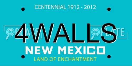 4WALLS New Mexico License Plate