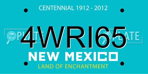 4WRI65 New Mexico License Plate