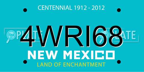 4WRI68 New Mexico License Plate
