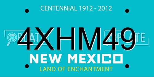4XHM49 New Mexico License Plate