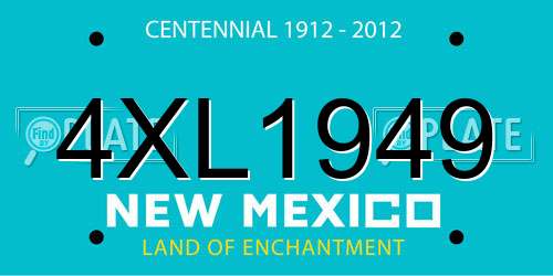 4XL1949 New Mexico License Plate