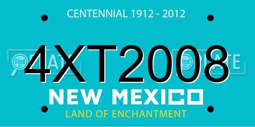 4XT2008 New Mexico License Plate