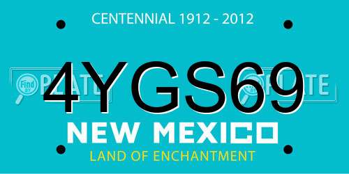 4YGS69 New Mexico License Plate